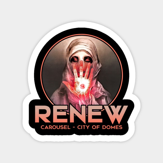 Renew (Black Print) Sticker by Miskatonic Designs